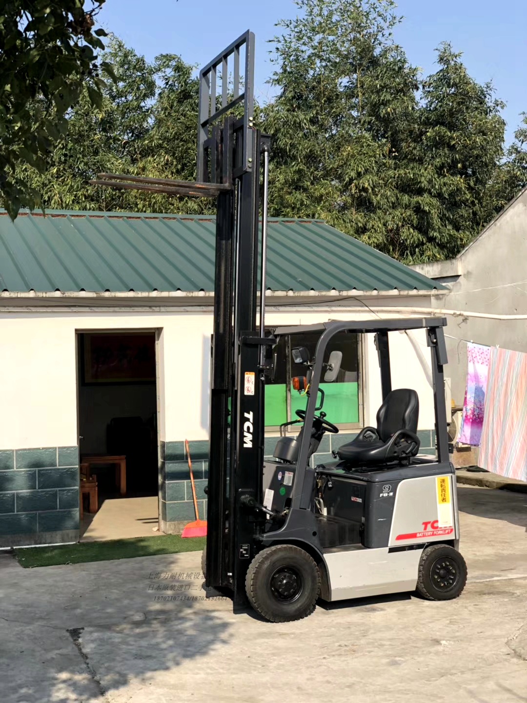 新到 日本原装进口 TCM二手电动叉车 0.9吨平衡重式电瓶叉车